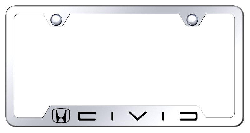 Civic (Reverse C) Cut-Out Frame - Laser Etched Mirrored