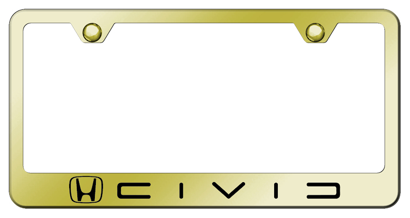 Civic (Reverse C) Stainless Steel Frame - Laser Etched Gold