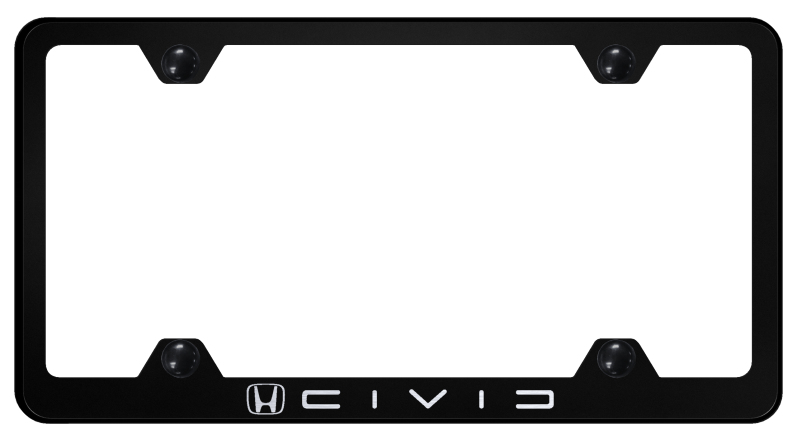 Civic (Reverse C) Steel Wide Body Frame - Laser Etched Black