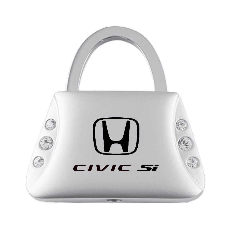 Civic SI Jeweled Purse Key Fob - Silver