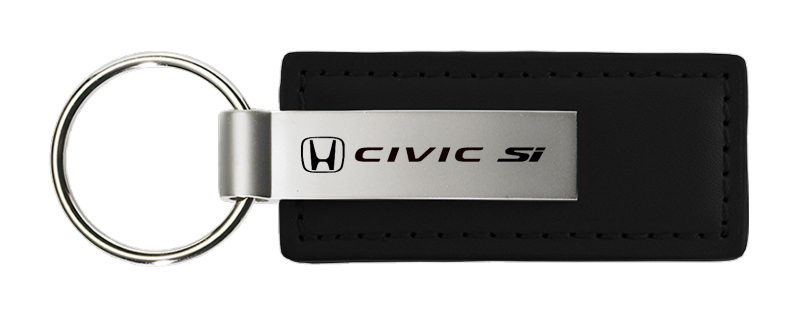 Civic SI Leather Key Fob - Black