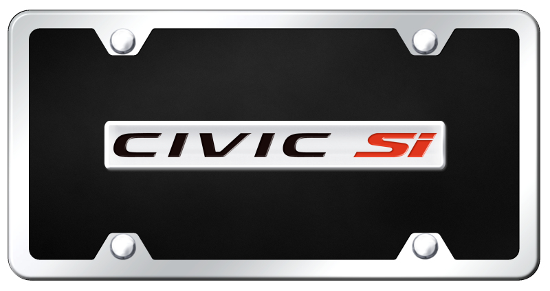 Civic SI Name Acrylic Kit - Chrome on Black