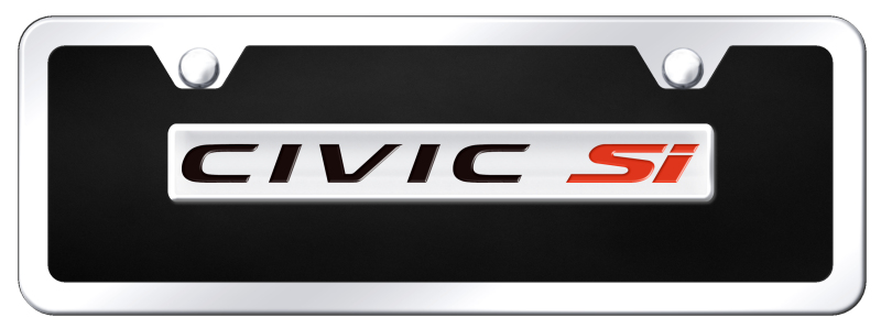 Civic SI Name Acrylic Mini Kit - Chrome on Black