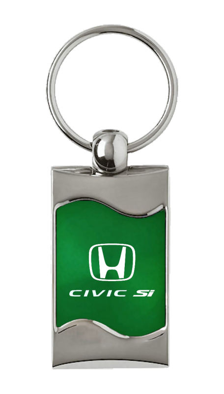 Civic SI Rectangular Wave Key Fob - Green