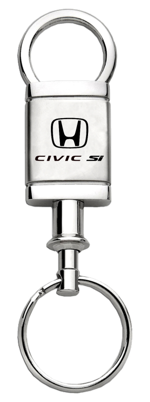 Civic SI Satin-Chrome Valet Key Fob - Silver
