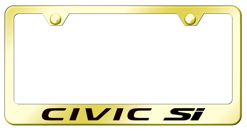 Civic SI Stainless Steel Frame - Laser Etched Gold
