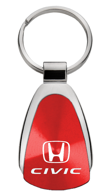 Civic Teardrop Key Fob - Red