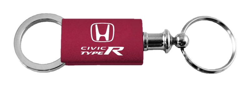 Civic Type R Anodized Aluminum Valet Key Fob - Burgundy