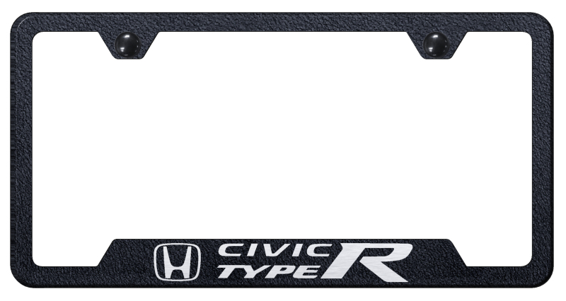 Civic Type R Cut-Out Frame - Laser Etched Rugged Black