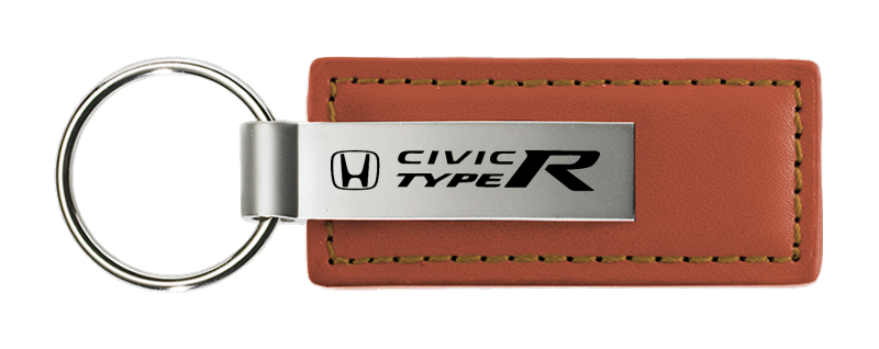 Civic Type R Leather Key Fob - Brown