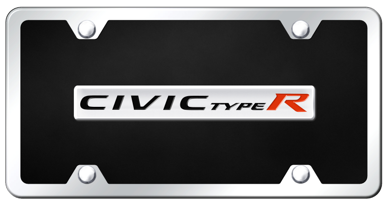 Civic Type R Name Acrylic Kit - Chrome on Black