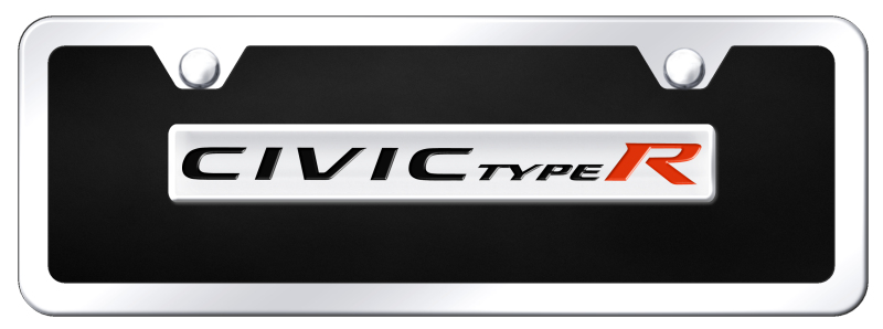 Civic Type R Name Acrylic Mini Kit - Chrome on Black