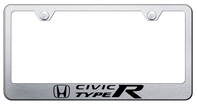 Civic Type R Stainless Steel Frame - Laser Etched Brushed