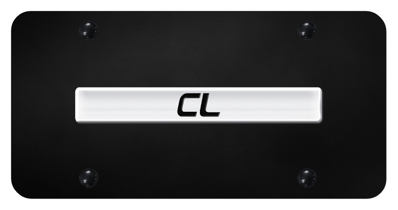 CL Name License Plate - Chrome on Black