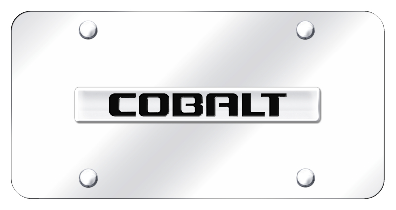 Cobalt Name License Plate - Chrome on Mirrored