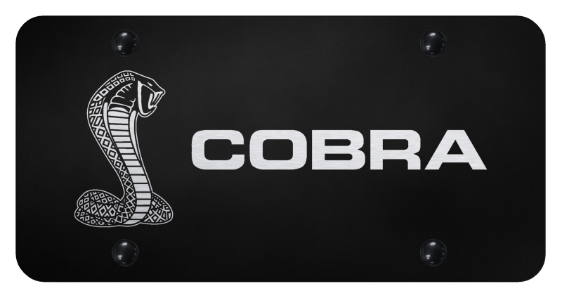 Cobra 2 License Plate - Laser Etched Black