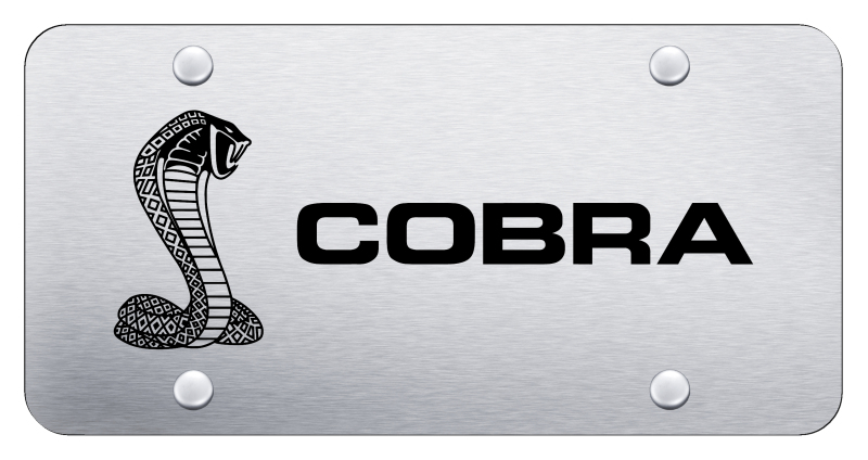 Cobra 2 License Plate - Laser Etched Brushed