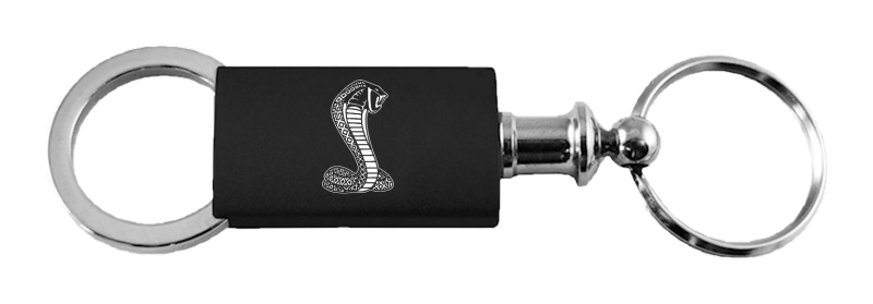 Cobra Anodized Aluminum Valet Key Fob - Black