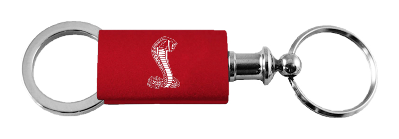 Cobra Anodized Aluminum Valet Key Fob - Red