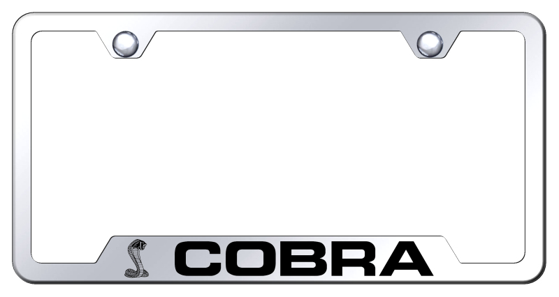 Cobra Laser Etched Stainless Steel Cut-Out Frame - Finish:Mirrored