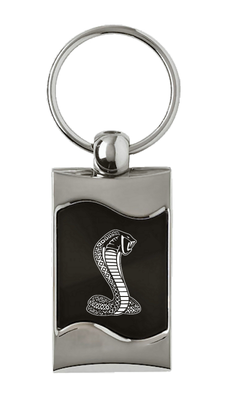 Cobra Rectangular Wave Key Fob - Black