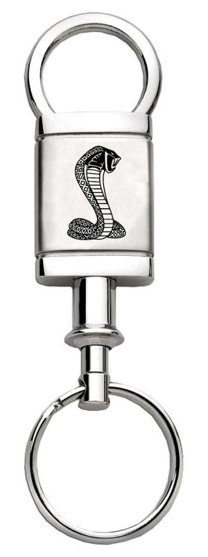Cobra Satin-Chrome Valet Key Fob - Silver