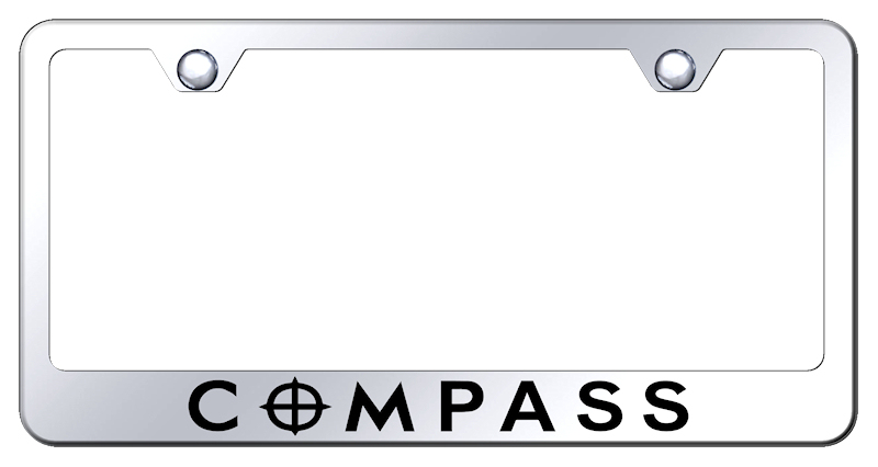 Compass Stainless Steel Frame - Laser Etched Mirrored