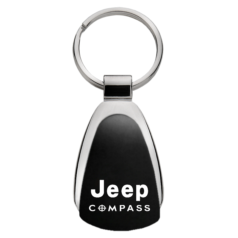 Compass Teardrop Key Fob - Black