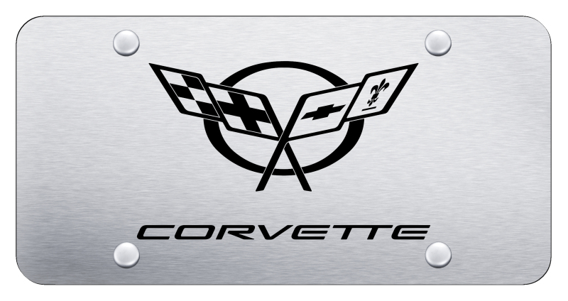 Corvette C5 License Plate - Laser Etched Brushed