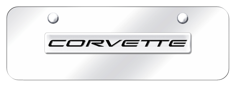 Corvette C5 Name Mini Plate - Chrome on Mirrored