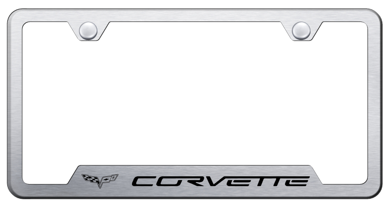 Corvette C6 Cut-Out Frame - Laser Etched Brushed