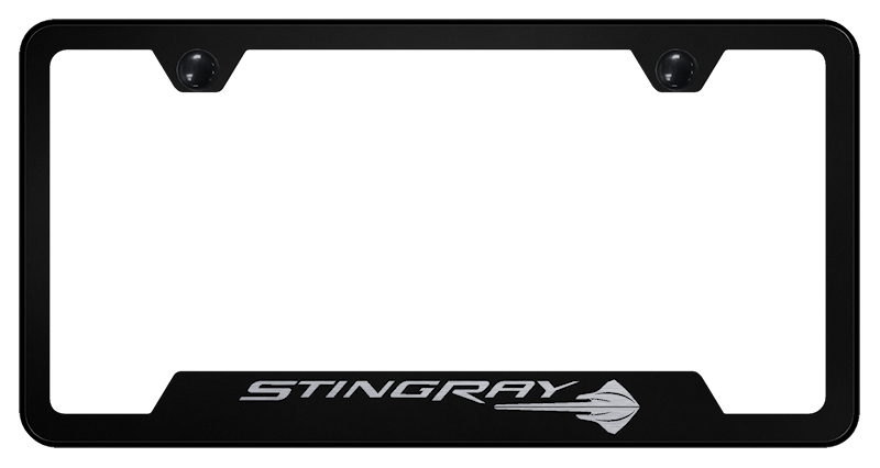 Corvette C7 Stingray Cut-Out Frame - Laser Etched Black