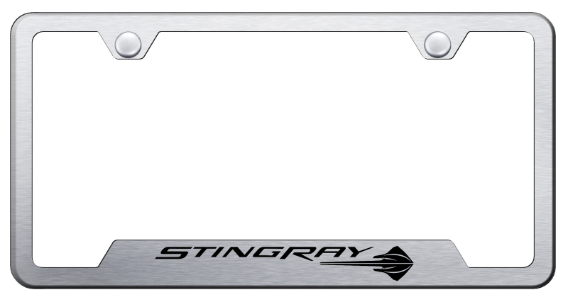 Corvette C7 Stingray Cut-Out Frame - Laser Etched Brushed
