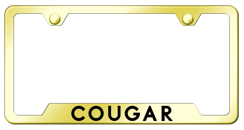 Cougar Cut-Out Frame - Laser Etched Gold