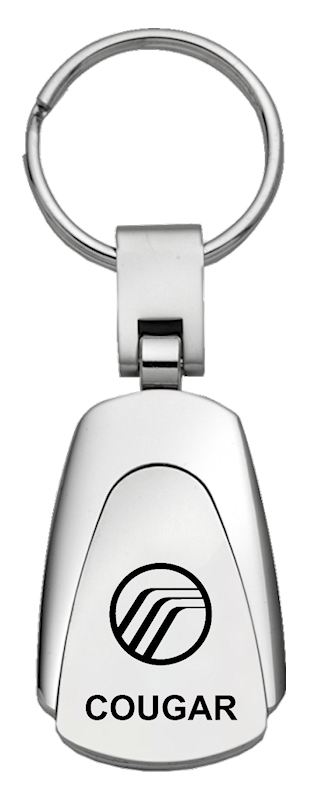 Cougar Teardrop Key Fob - Silver