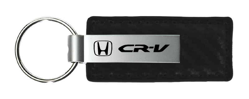 CR-V Carbon Fiber Leather Key Fob - Black