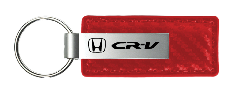 CR-V Carbon Fiber Leather Key Fob - Red