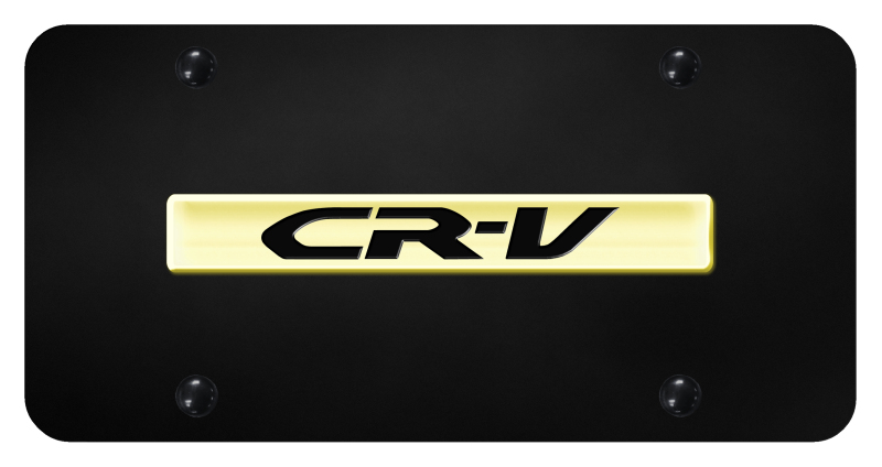 CR-V Name License Plate - Gold on Black