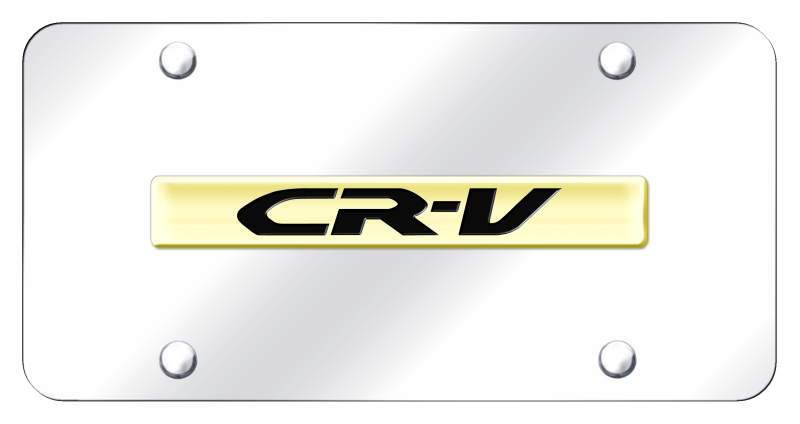 CR-V Name License Plate - Gold on Mirrored