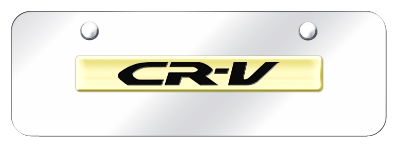 CR-V Name Mini Plate - Gold on Mirrored