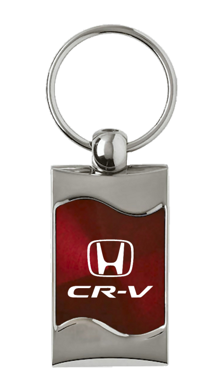 CR-V Rectangular Wave Key Fob - Burgundy