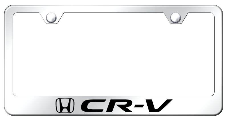 Honda CR-V Laser Etched Stainless Steel License Plate Frame - Finish:Mirror