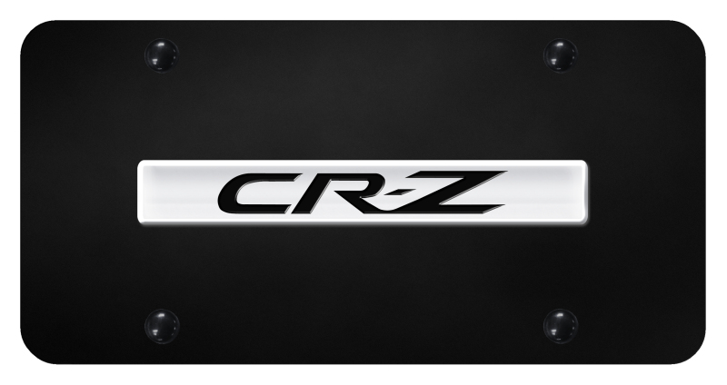 CR-Z Name License Plate - Chrome on Black