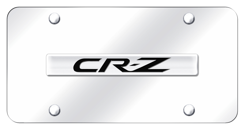 CR-Z Name License Plate - Chrome on Mirrored