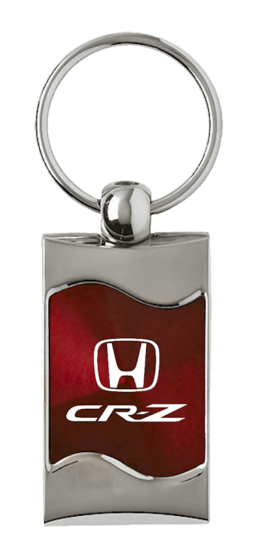 CR-Z Rectangular Wave Key Fob - Burgundy