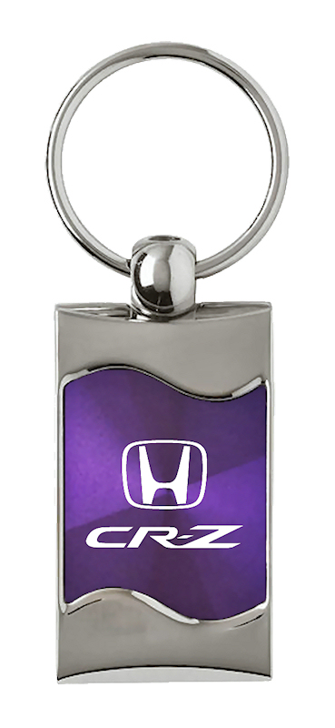 CR-Z Rectangular Wave Key Fob - Purple