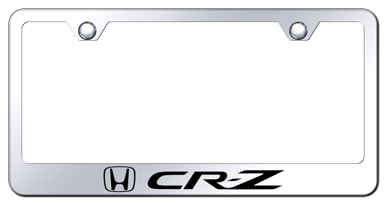 Honda CR-Z Logo Laser Etched Stainless Steel License Plate Frame - Finish:Mirror