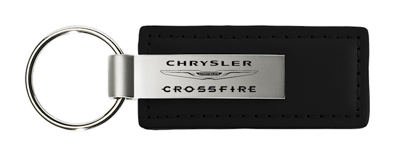 Crossfire Leather Key Fob - Black