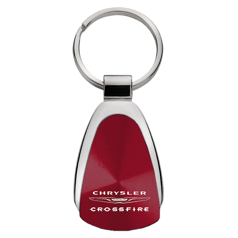Crossfire Teardrop Key Fob - Burgundy