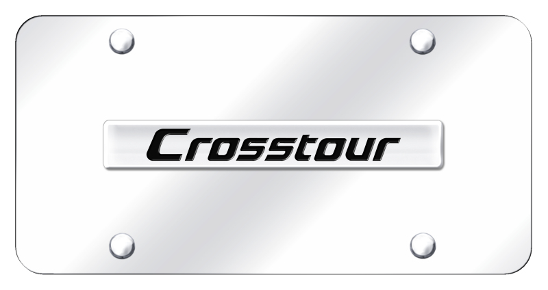 Crosstour Name License Plate - Chrome on Mirrored